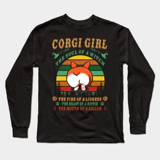 Corgi Girl - Witch - Lioness - Hippie - Sailor (106) Long Sleeve T-Shirt